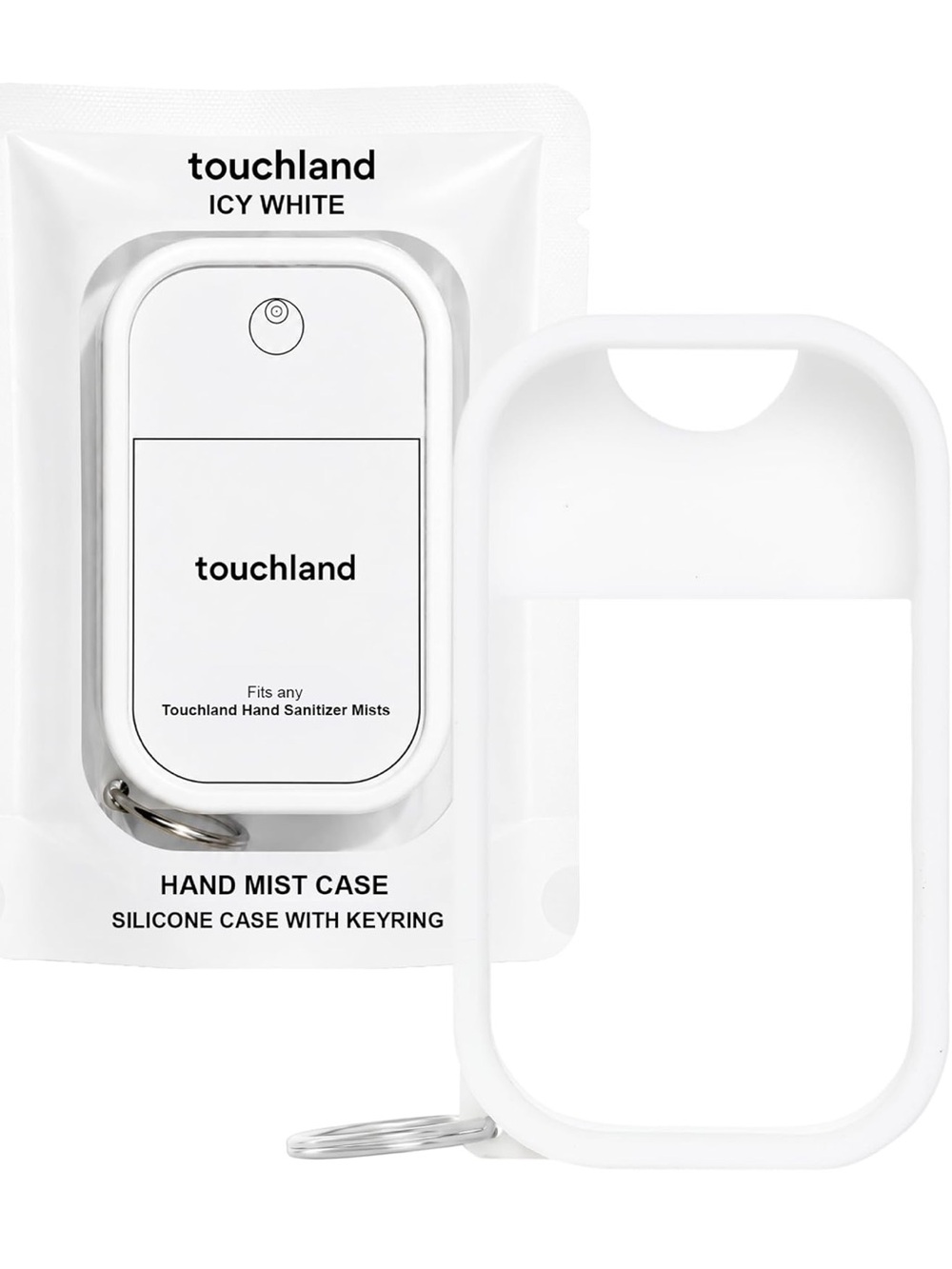 Touchland White Silicone Mist Case with Keyring
